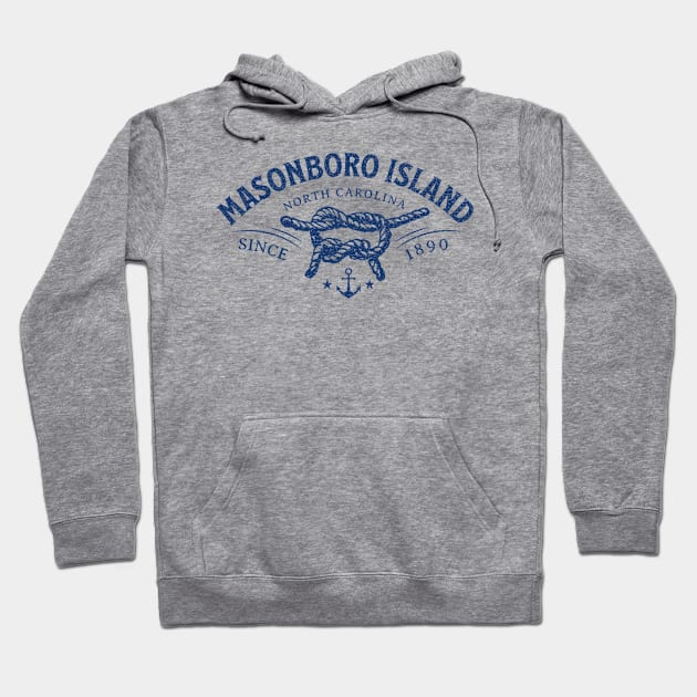 Masonboro Island, NC Beach Knot Summer Vacation Hoodie by Contentarama